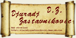 Đurađ Zastavniković vizit kartica